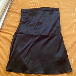 Sleeveless satin mini dress with open back